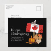 CANADAAANSE DANKDAG met | Vlag van Canada Briefkaart (Voorkant / Achterkant)