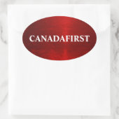 CANADAFIRST ovale Sticker (Tas)