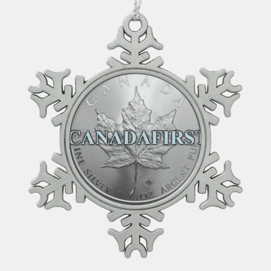 CANADAFIRST TIN SNEEUWVLOK ORNAMENT (Voorkant)