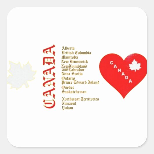 CANADAFIRST VIERKANTE STICKER (Voorkant)
