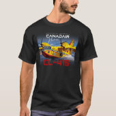 Canadair cl-415 Northstar vuurbomber Vliegtuig T-shirt (Voorkant)