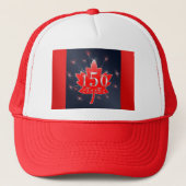 Canada's 150e Maple Leaf & Fireworks Celebration Trucker Pet (Voorkant)
