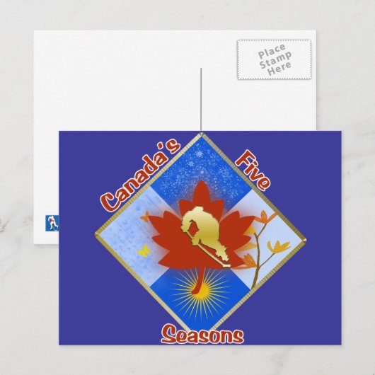 Canada's 5-seizoensgebonden Briefkaart (Voorkant / Achterkant)