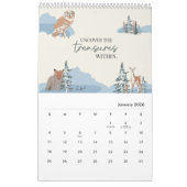 Canadees 2026 Inspirerend woorden Waterverf Art Kalender (Jan 2026)