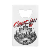 Canadees AF Landschap Canoe Maple blad Creditkaart Flessenopener (Achterkant)
