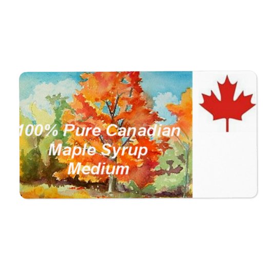 Canadees ahornsiroop label (Voorkant)