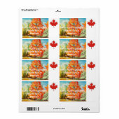Canadees ahornsiroop label (Full Sheet)