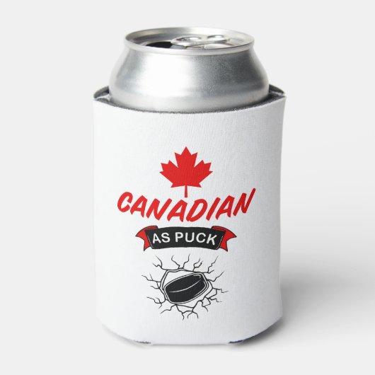 Canadees als Puck Blikjeskoeler (Blikje Voorkant)