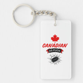 Canadees als Puck Sleutelhanger