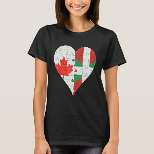Canadees Baskisch vlaghart T-shirt (Voorkant)