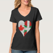 Canadees Baskisch vlaghart T-shirt (Voorkant)