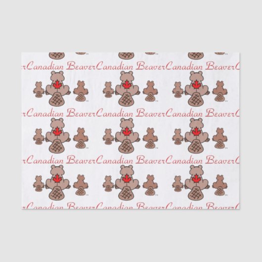 Canadees beaver-weefselpapier tissuepapier (Voorkant)