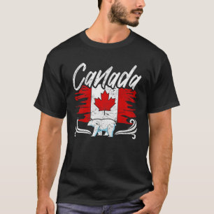 Canadees Beer met lakkaple Leaf Polar T-shirt
