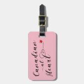 Canadees bij Bagagelabel Sjabloon hart (Voorkant verticaal)