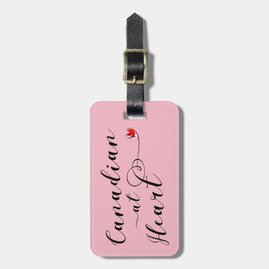 Canadees bij Bagagelabel Sjabloon hart (Voorkant verticaal)