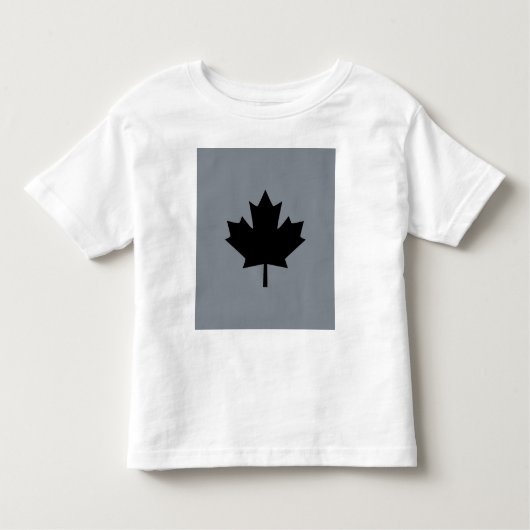Canadees bladerontwerp voor zwarte aple kinder shirts (Voorkant)