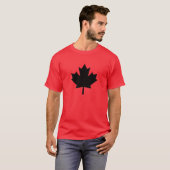 Canadees bladerontwerp voor zwarte aple t-shirt