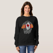 Canadees bloed in me Maple Leaf Canada Flag Ch Trui (Voorkant volledig)