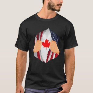 Canadees bloed in mij, Amerikaanse vlag T-shirt