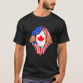 Canadees bloed in mij | Canadese vlag Cadeau T-shirt (Voorkant)