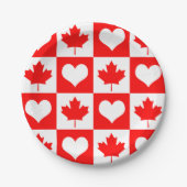 Canadees bord, Verjaardag, Canada Party Papieren Bordje (Voorkant)