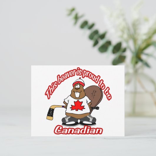 Canadees Briefkaart Beaver (Staand voorkant)