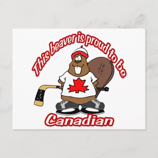 Canadees Briefkaart Beaver (Voorkant)