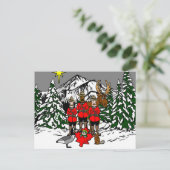 Canadees Briefkaart van de Nativiteitsscène (Staand voorkant)