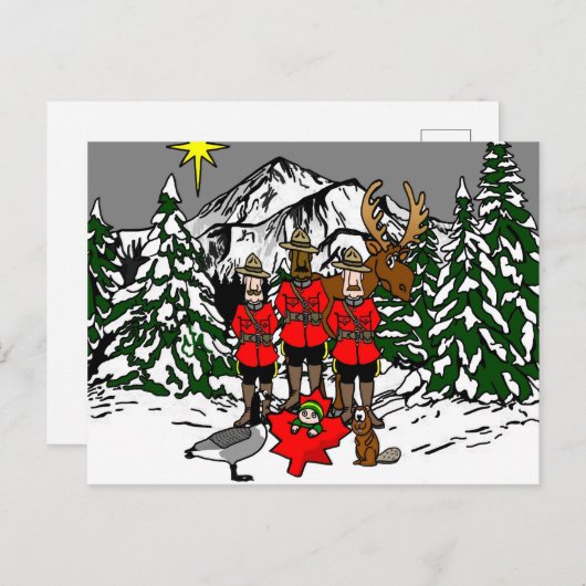 Canadees Briefkaart van de Nativiteitsscène (Voorkant / Achterkant)