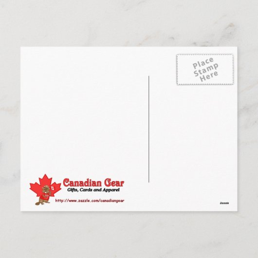 Canadees Briefkaart voor Kerstmis (Achterkant)