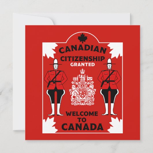Canadees Burgerschap Viering Gift Kaart (Achterkant)