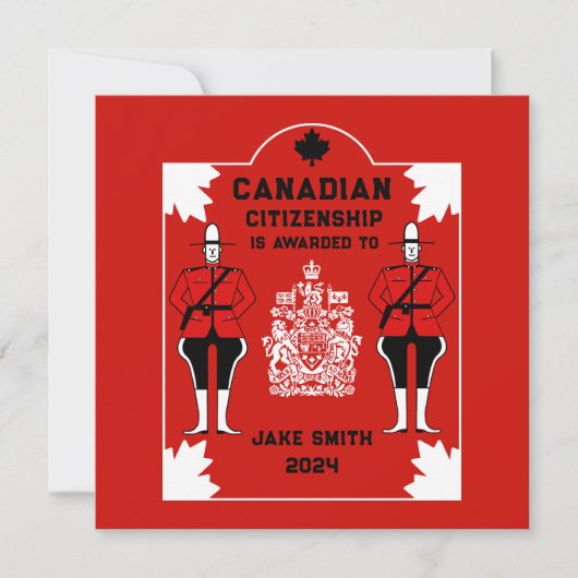 Canadees Burgerschap Viering Gift Kaart (Voorkant)