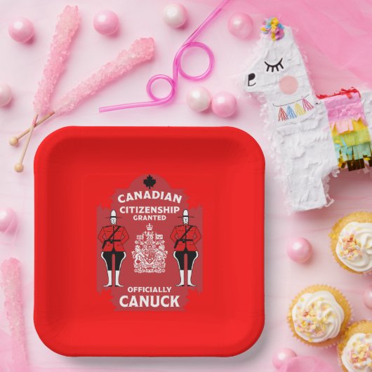 Canadees Burgerschap Viering Gift Papieren Bordje (Feest)