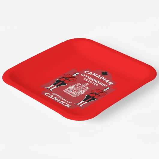Canadees Burgerschap Viering Gift Papieren Bordje (Gebogen)