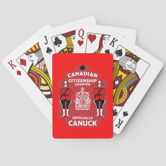 Canadees Burgerschap Viering Gift Pokerkaarten (Achterkant)
