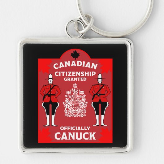 Canadees Burgerschap Viering Gift Sleutelhanger (Voorkant)