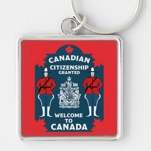 Canadees Burgerschap Viering Gift Sleutelhanger (Voorkant)
