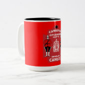 Canadees Burgerschap Viering Gift Tweekleurige Koffiemok (Voorkant links)