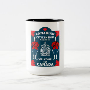 Canadees Burgerschap Viering Gift Tweekleurige Koffiemok