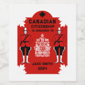 Canadees Burgerschap Viering Gift Wijn Etiket (Enkel label)