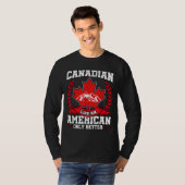 Canadees Canada Vlag Maple Leaf USA Amerikaans T-shirt (Voorkant volledig)