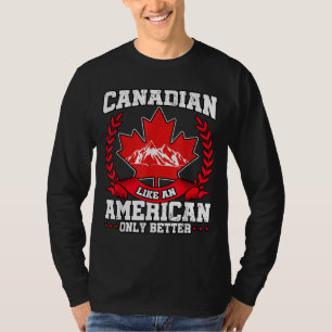 Canadees Canada Vlag Maple Leaf USA Amerikaans T-shirt