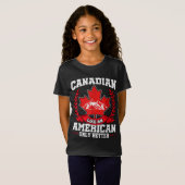 Canadees Canada Vlag Maple Leaf USA Amerikaans T-shirt (Voorkant volledig)