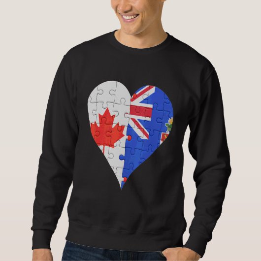 Canadees Caymanian Flag Heart Trui (Voorkant)