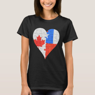 Canadees Chileense vlag T-shirt