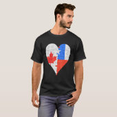 Canadees Chileense vlag T-shirt (Voorkant volledig)