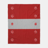 Canadees chroommanleder op koolstofvezelstijlen fleece deken (Voorkant)