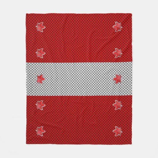 Canadees chroommanleder op koolstofvezelstijlen fleece deken (Voorkant)