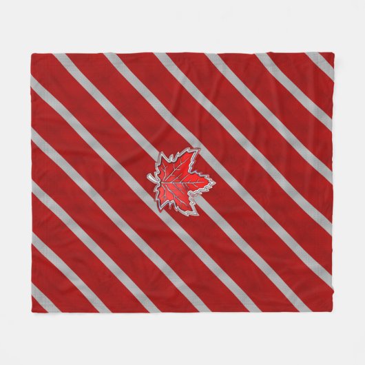 Canadees chroommanleder op koolstofvezelstijlen fleece deken (Voorkant (Horizontaal))