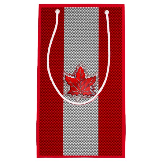 Canadees chroommanleder op koolstofvezelstijlen klein cadeauzakje (Voorkant)